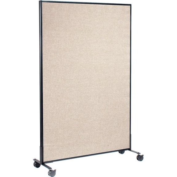 Global Industrial 695789MTN Interion Mobile Office Partition Panel - 48.25 x 99 in. - Tan