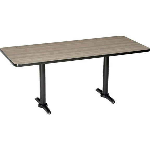 Global Industrial 695846CL Interion Breakroom Table, 72 x 36 x 29 in. - Charcoal