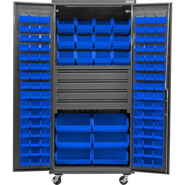 Global Industrial 708646MBL Configurable Mobile Drawer Cabinet - 4 ...