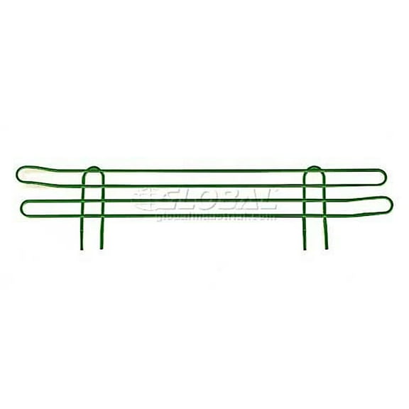 Global Industrial 72"W x 4"H Wire Ledge, Green Epoxy Finish