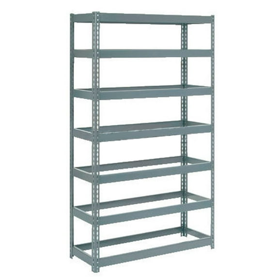 Global Industrial 790CP16 48 x 24 x 84 in. Extra Heavy Duty Shelving with 7 Shelves, Gray - No Deck