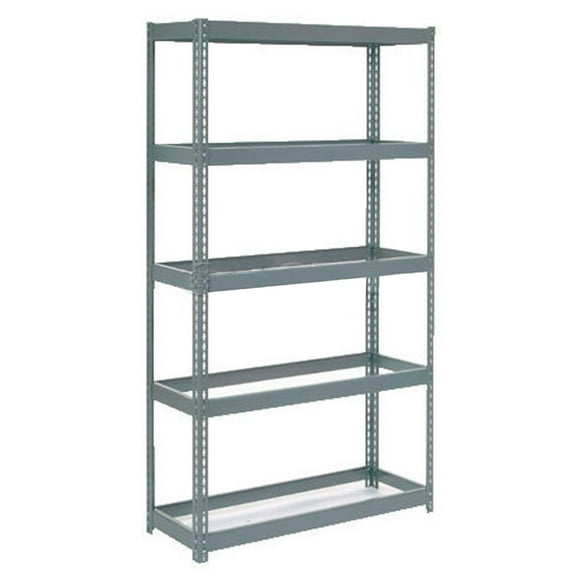 Global Industrial 790CP24 48 x 18 x 60 in. Extra Heavy Duty Shelving with 5 Shelves, Gray - No Deck