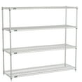thumbnail image 1 of Nexelate Wire Shelving Starter Unit, Silver Epoxy, 60"W x 18"D x 54"H, 1 of 4