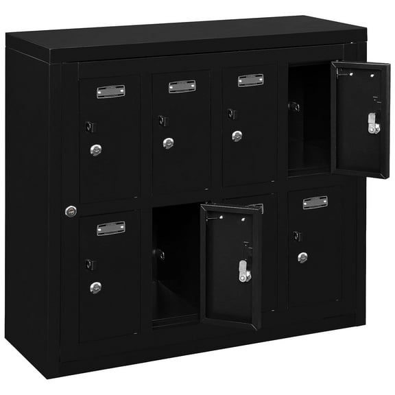 Global Industrial 2-Tier 8 Door Locker w/ Key Lock 28-1/2""Wx11-1/4""Dx26-3/4""H