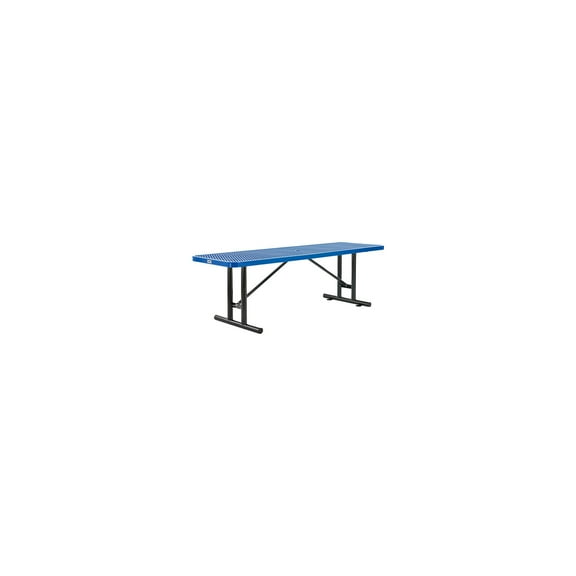 Global Industrial 8' Rectangular Expanded Metal Outdoor Table, Blue