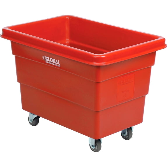 Global Industrial 800311RD 6 Bushel Direct Mount Base Red Plastic Bulk Box Truck