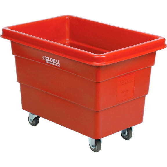Global Industrial 800311RD 6 Bushel Direct Mount Base Red Plastic Bulk Box Truck