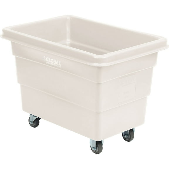 Global Industrial 800311WH 6 Bushel Direct Mount Base White Plastic Bulk Box Truck