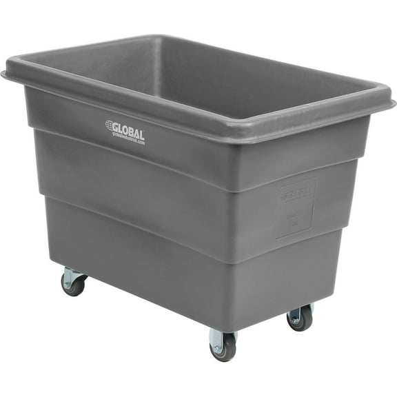 8 Bushel Plastic Bulk Box Truck, Direct Mount Base, Gray, 33-3/10"L x 24-3/5"W x 27-2/5"H