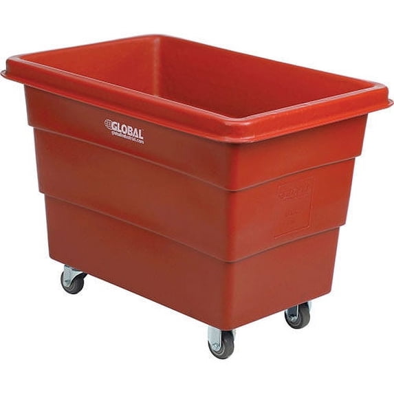 Global Industrial 800313RD 8 Bushel Direct Mount Base Red Plastic Bulk Box Truck