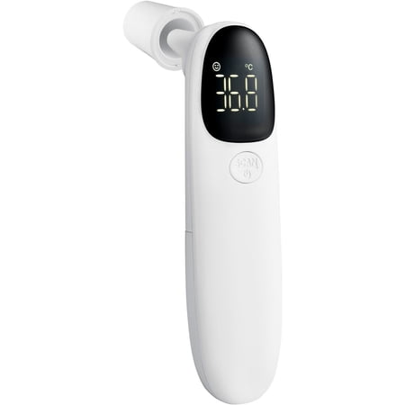 Global Industrial 436962 Forehead & Ear Digital Infrared Thermometer - White