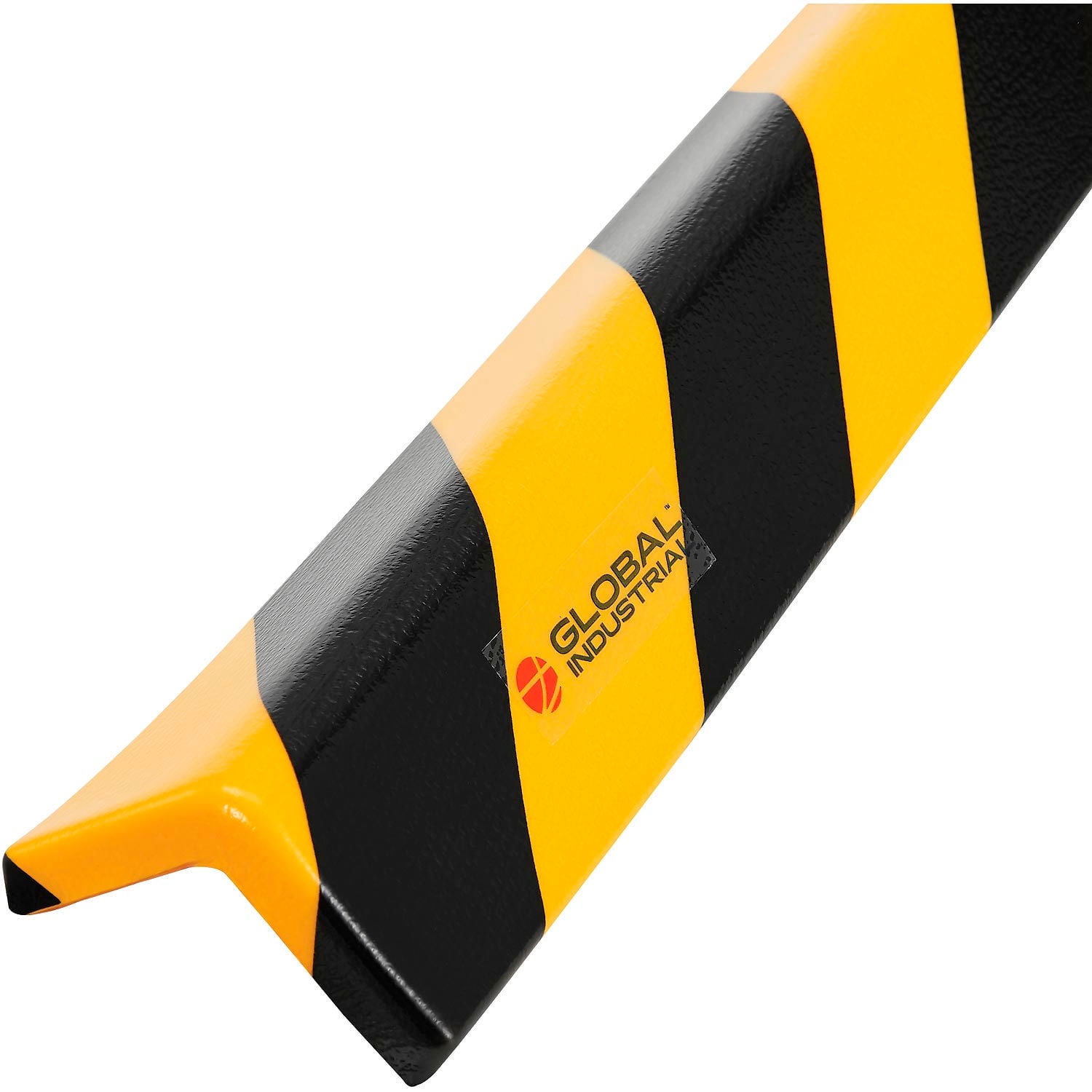 Global Industrial 90-Degree Flat Corner Bumper Guard Type H+ 39-3/8""L Black/Yel
