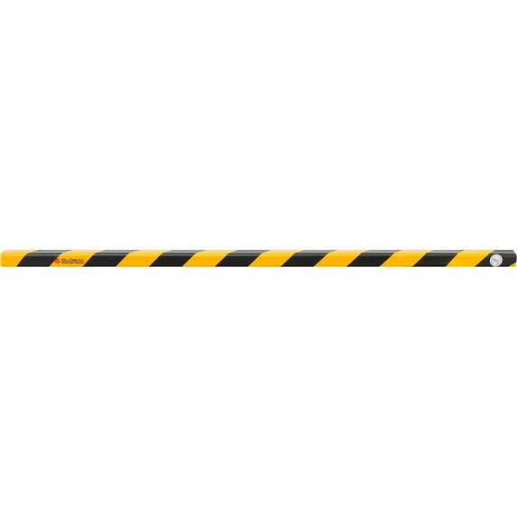 Global Industrial 90-Degree Flat Shelf Bumper Guard Type E 39-3/8""L Black/Yello
