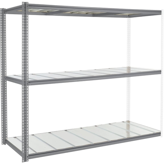 Global Industrial High Capacity Add-On Rack 96x36x60 Levels Steel Deck 800lb Per Level GRY