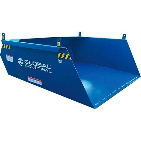 Global Industrial 989064 Forklift Mount Front End Loader - Blue - 1.33 cu. Yard - 4000 lbs