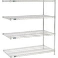 thumbnail image 1 of Global Industrial A14606C Nexel 4 Shelf Chrome Wire Shelving Unit Add On, Chrome - 60 x 14 x 63 in., 1 of 1