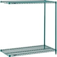 thumbnail image 1 of Global Industrial A24423G2 Nexel 2 Shelf Poly-Green Add-On Wire Shelving Unit - 42 x 24 x 34 in., 1 of 1