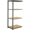 thumbnail image 1 of Global Industrial ABS24369W4 4 Shelf Standard Duty Boltless Shelving Add On - Wood Deck, Gray - 36 x 24 x 96 in., 1 of 1