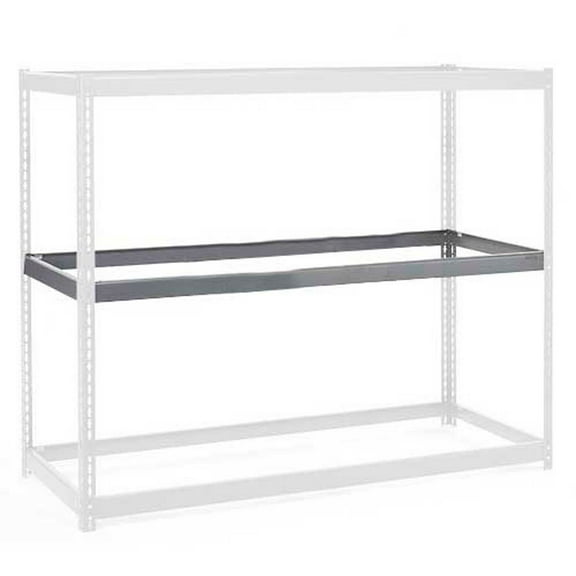 Global Industrial USBD3648N Double Rivet Additional Shelf - No Deck, Gray - 48 x 36 in.