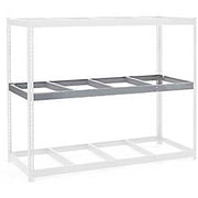 Global Industrial USBD4848N Double Rivet Additional Shelf - No Deck, Gray - 48 x 48 in.