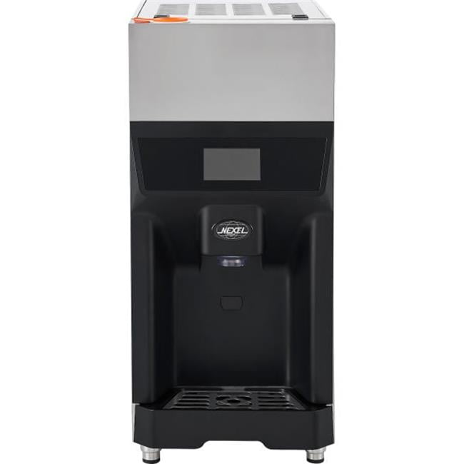 Global Industrial 243321 Air Cooled 220 lbs Production & 24 Hours Nexel Countertop Ice & Water Dispenser, Black & Silver