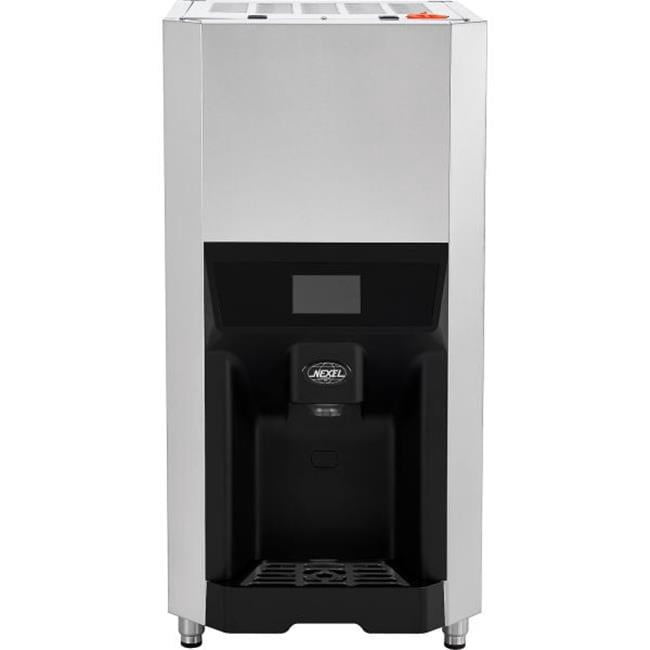 Global Industrial 243322 Air Cooled 313 lbs Production & 24 Hours Nexel Countertop Ice & Water Dispenser, Black & Silver