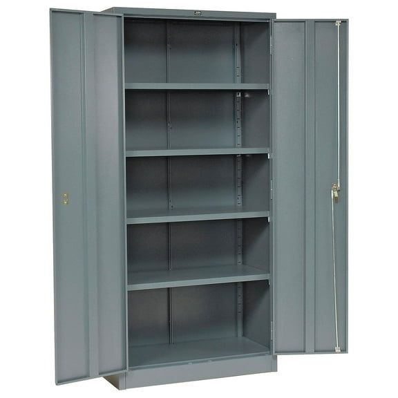 Global Industrial Assembled Storage Cabinet, 36x18x78, Gray