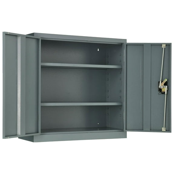 Global Industrial Assembled Wall Storage Cabinet, 30x12x30, Gray