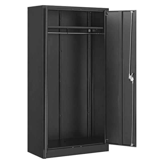 Global Industrial Assembled Wardrobe Cabinet, 36x18x72, Black