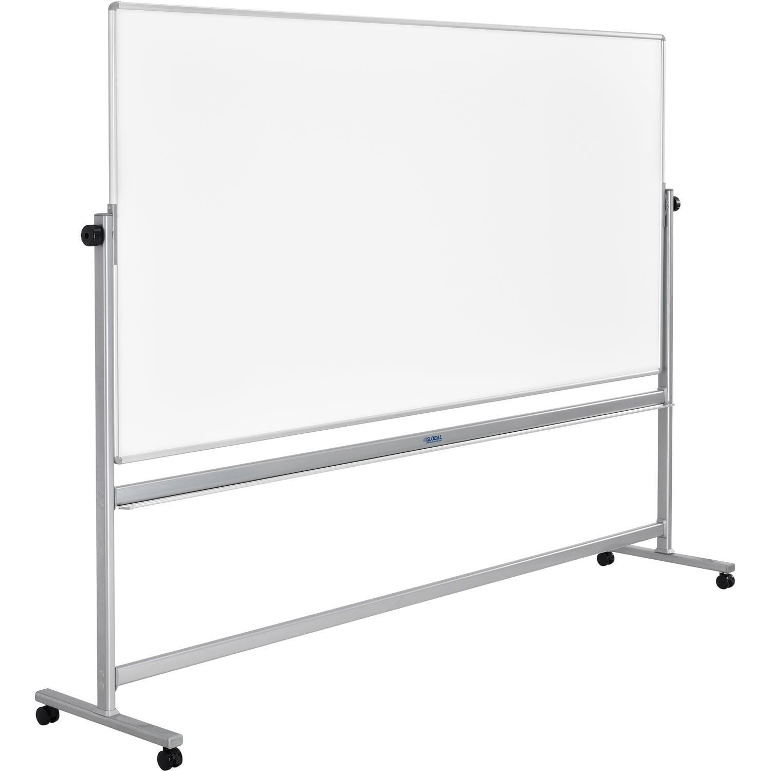 Large Silver Aluminum Rolling Magnetic Whiteboard 96" x 48"