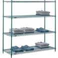 thumbnail image 1 of Nexel 4 Shelf Poly-Green Wire Shelving Unit Starter 60""W x 21""D x 63""H, 1 of 4