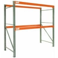 thumbnail image 1 of Global Industrial B2282506N 120 x 96 x 48 in. Tear Drop Starter Pallet Rack, Green & Orange, 1 of 5
