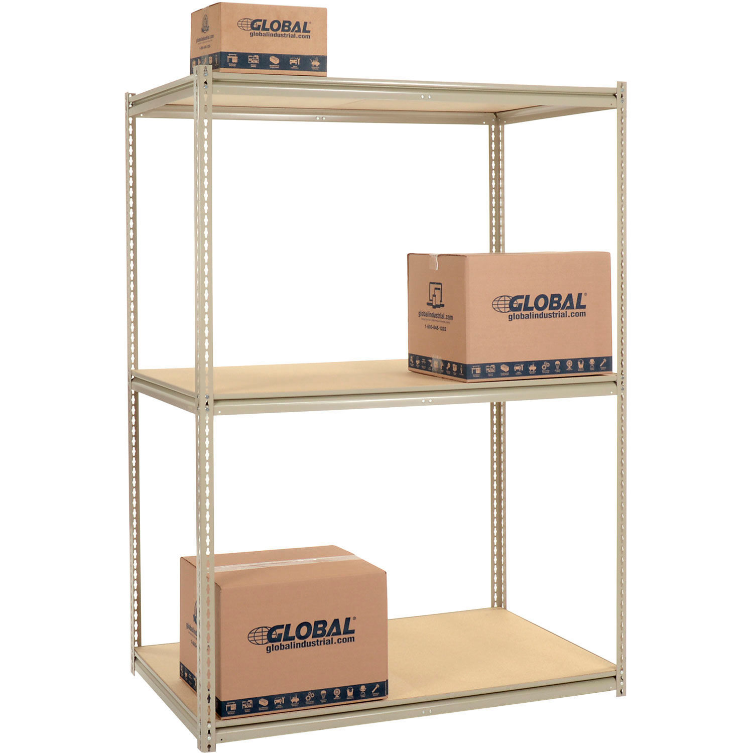 Global Industrial B2296759 84 x 60 x 48 in. High Capacity 3 Levels ...
