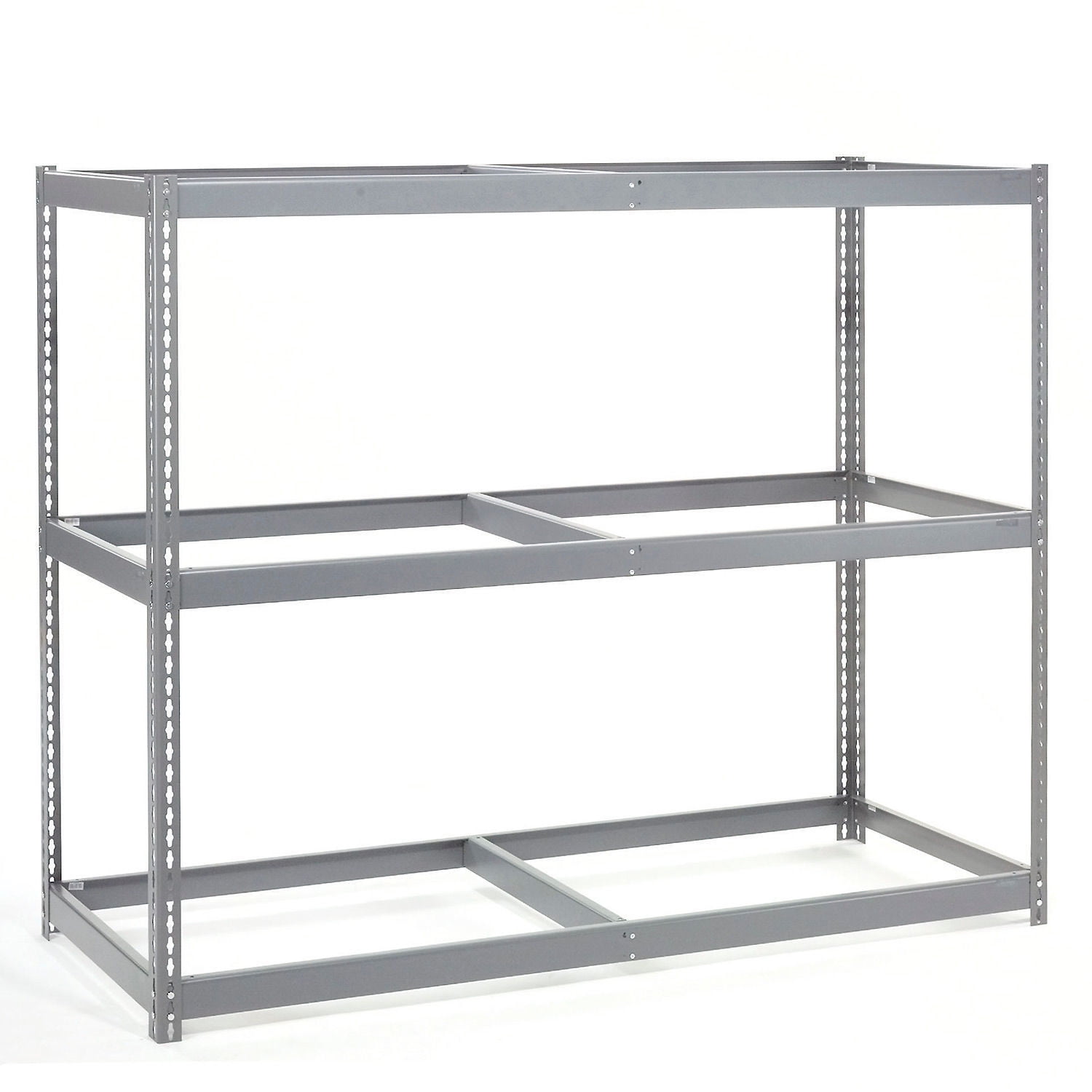 Spann Rack Global Industrial Wide Span Rack 60Wx36Dx96H, 3 Shelves No Deck 1200 Lb ...