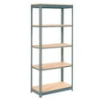 thumbnail image 1 of Global Industrial B2297689 Heavy Duty Shelving with 5 Shelves & Wood Deck - Gray - 36 x 18 x 84 in., 1 of 3