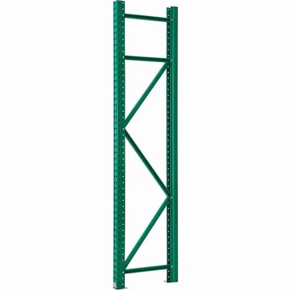 Global Industrial B3192466 24 x 96 in. Bolted Pallet Rack Upright Frame - Green