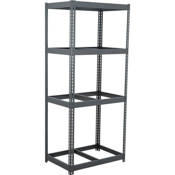 Global Industrial BD24366N4 4 Shelf Extra Heavy Duty Boltless Shelving Starter, No Deck - Gray - 36 x 24 x 60 in.