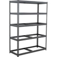 thumbnail image 1 of Global Industrial BD24609N5 5 Shelf Extra Heavy Duty Boltless Shelving Starter, No Deck - Gray - 60 x 24 x 96 in., 1 of 1