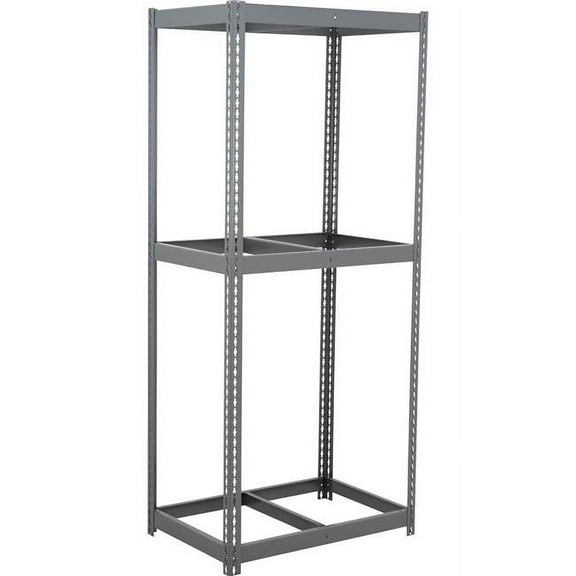Global Industrial BD30428N3 3 Shelf Extra Heavy Duty Boltless Shelving Starter, No Deck - Gray - 42 x 30 x 84 in.