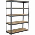 thumbnail image 1 of Global Industrial BD36607W5 5 Shelf Extra Heavy Duty Boltless Shelving Starter, Wood Deck - Gray - 60 x 36 x 72 in., 1 of 1