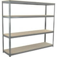 thumbnail image 1 of Global Industrial BD36968W4 4 Shelf Extra Heavy Duty Boltless Shelving Starter, Wood Deck - Gray - 96 x 36 x 84 in., 1 of 1