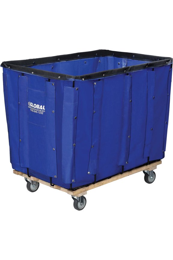16 Bushel Blue Vinyl Basket Bulk Truck, 40"L x 28-1/4"W x 37-1/2"H