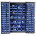 thumbnail image 1 of Global Industrial Bin Cabinet with 136 Blue Bins, 38x24x72. Assembled, 1 of 7
