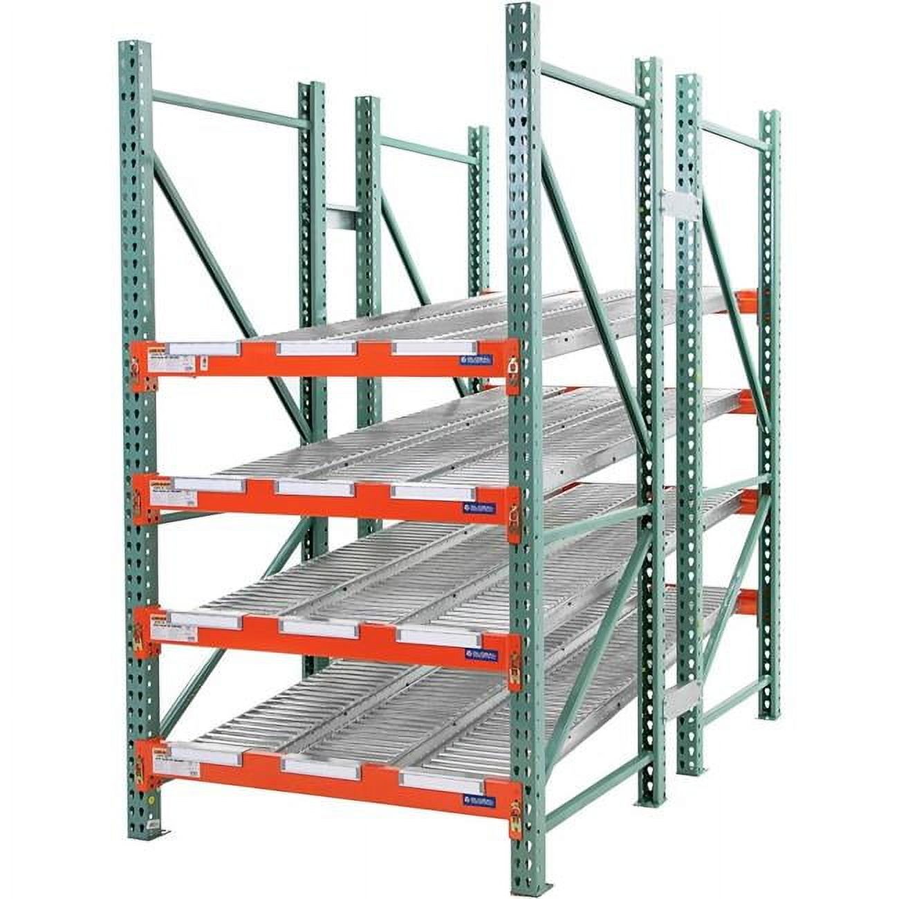 Global Industrial Carton Flow Rack - 4 Levels - SpanTrack Lane - Green ...