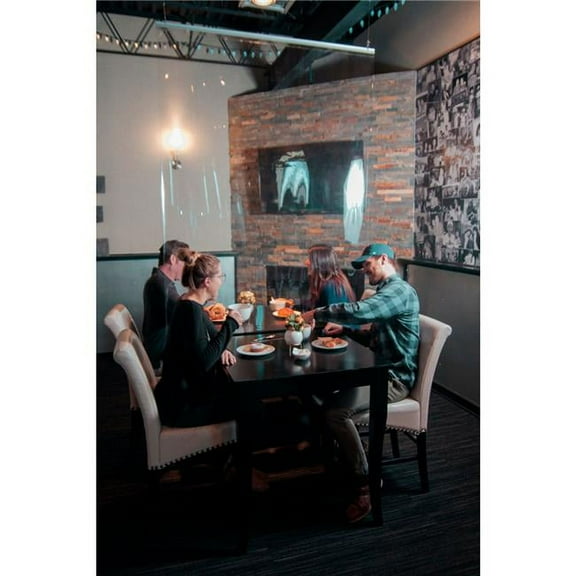 Global Industrial Ceiling Mounted Personal Safety Partition - Clear - 54 x 72 in.