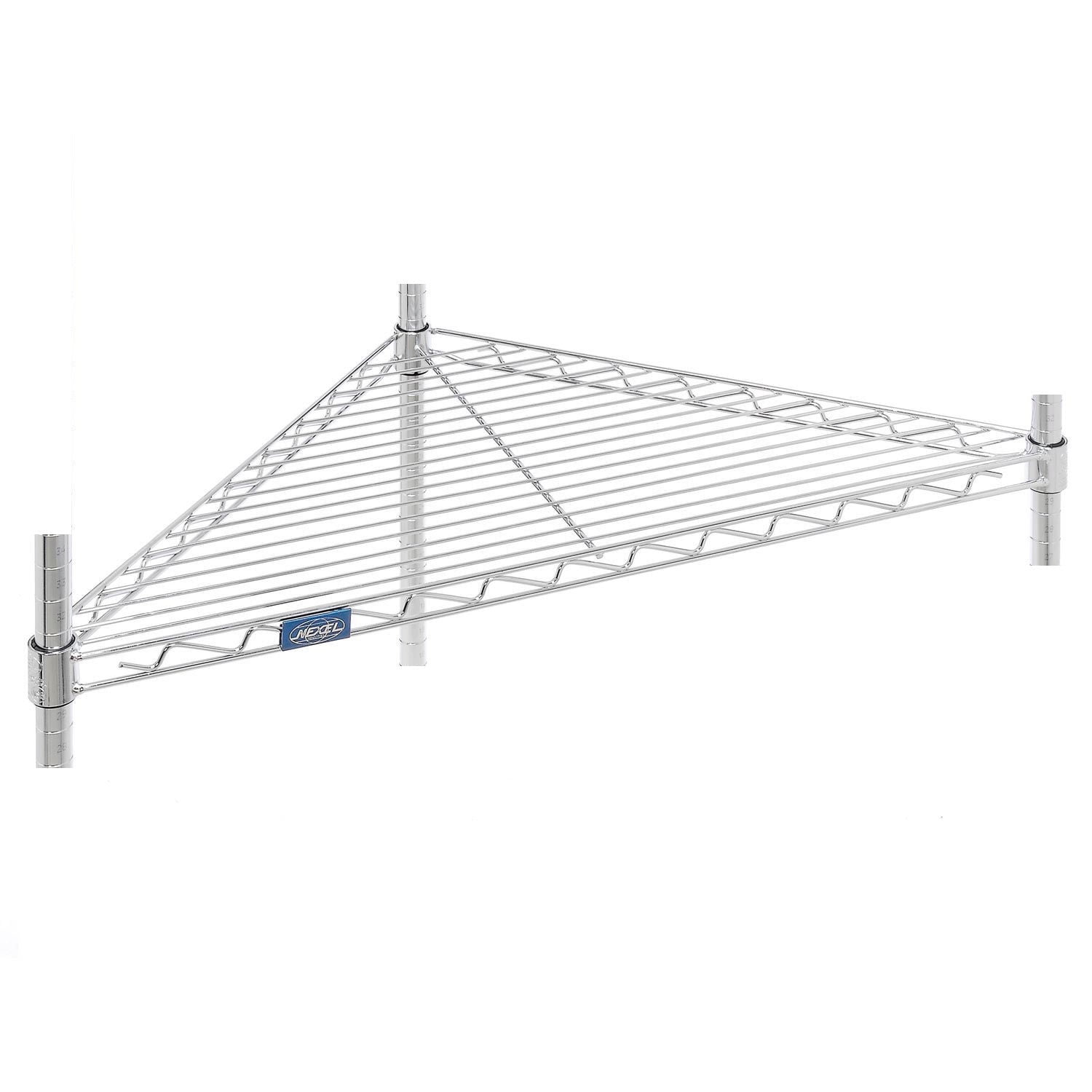 Chrome 18" Triangle Wire Corner Shelf