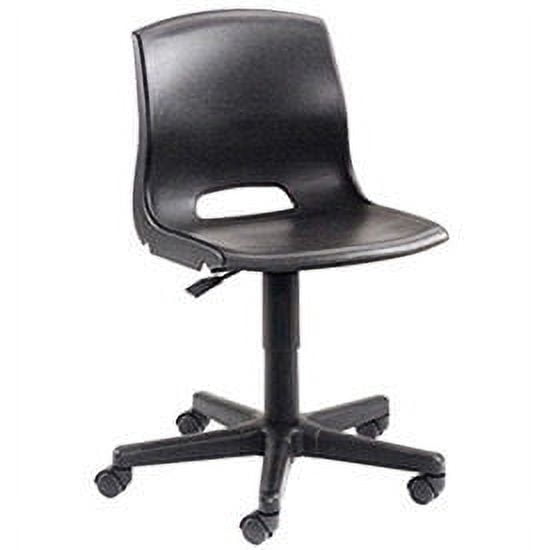 Interion Plastic Office Chair - Black