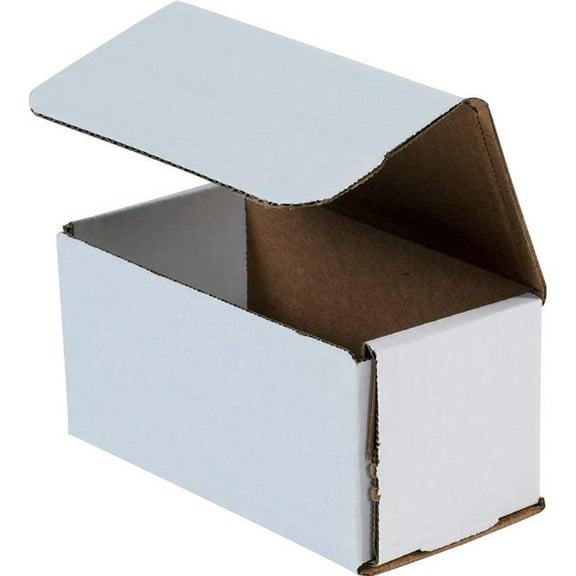 Global Industrial B40166 Corrugated Mailers, White - 6 x 3 x 3 in. - Pack of 50