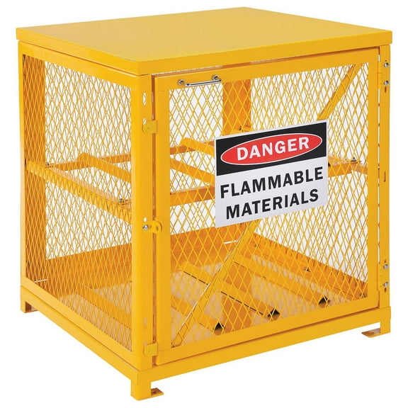 Storage Cabinet Single Door Horizontal, 4 Cylinder Capacity, Assembled