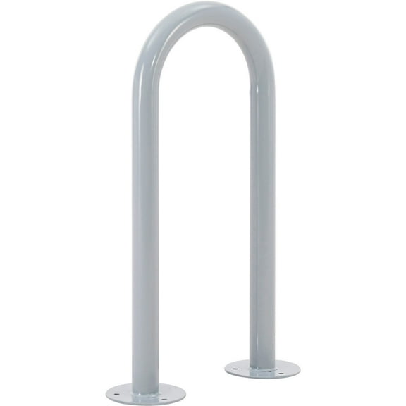 Global Industrial Deluxe U-Rack Bike Rack, 2-Bike Capacity, Flange Mount, Gray